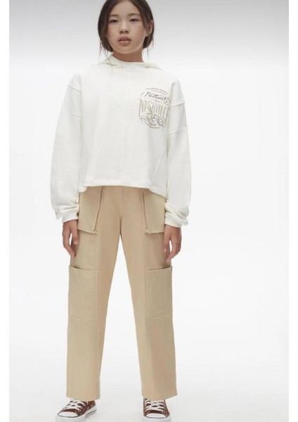 Kız Kapuşonlu Sweatshirt