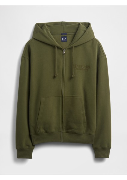 Erkek Yeşil Vintagesoft Gap Logo Fermuarlı Sweatshirt fiyatları