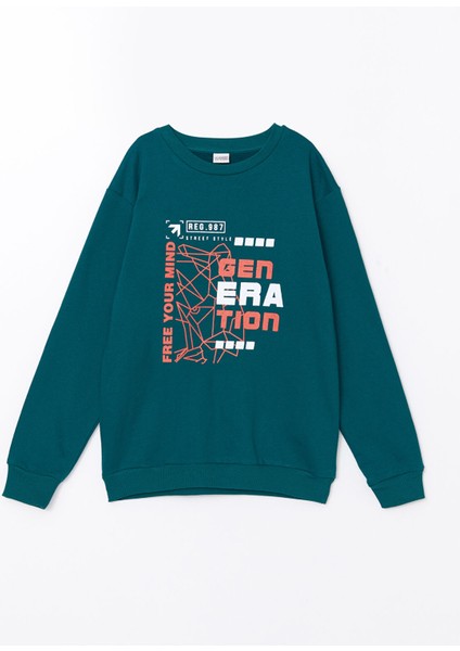 Yeni Sezon Bisiklet Yaka Erkek Çocuk Sweatshirt modelleri