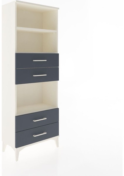 Arges Dolap 3 Raflı 4 Çekmeceli 60X30X163 Aytaşı-Antrasit fiyatları