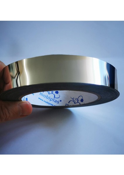 Pvc Gümüş 2cm x 10 Metre, Dekorasyon Bandı, Mobilya, Kapı ve Duvar Süsü