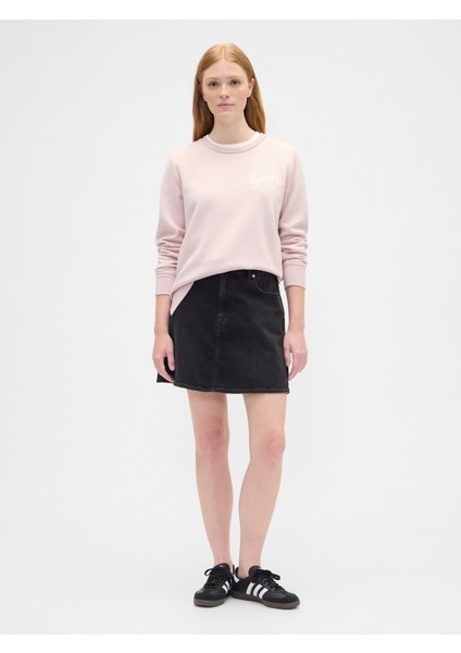 Kadın Pembe Relaxed Gap Logo Sweatshirt fırsatları