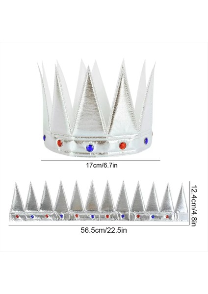 Gümüş Renk Eva Yumuşak Kral Kraliyet Tacı Yetişkin Çocuk Uyumlu 55 cm (4172) fiyatları