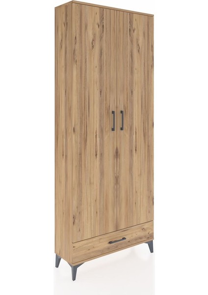 Arges Dolap 5 Raflı Tek Çekmeceli 2 Kapaklı 88X30X221 Çam-Çam fiyatları