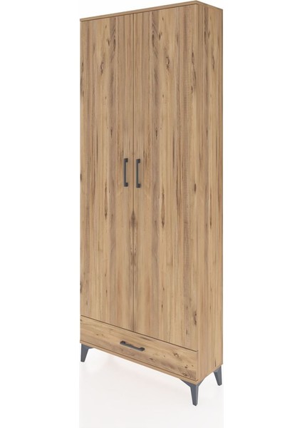 Arges Dolap 5 Raflı Tek Çekmeceli 2 Kapaklı 88X30X221 Çam-Çam modelleri