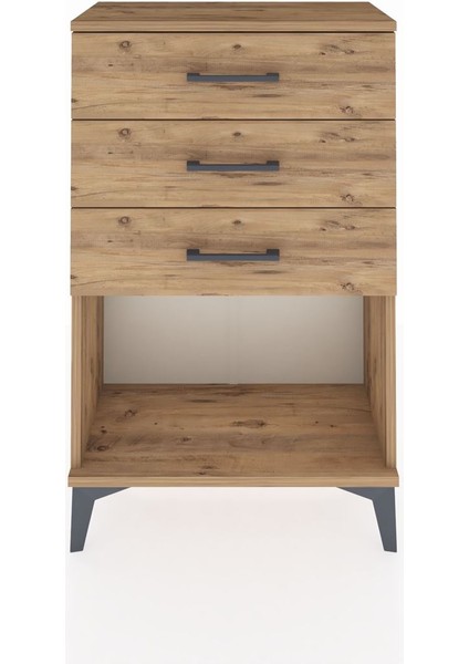 Arges Komodin 3 Çekmeceli 60X30X96 Çam-Çam