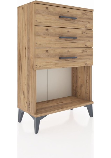 Arges Komodin 3 Çekmeceli 60X30X96 Çam-Çam fiyatları