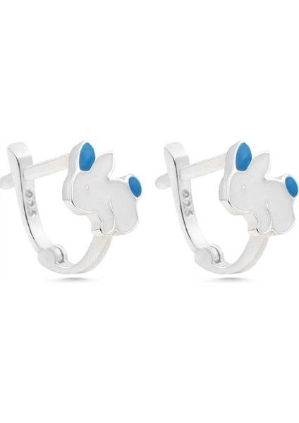 Gümüş Tavşan Çocuk Küpesi