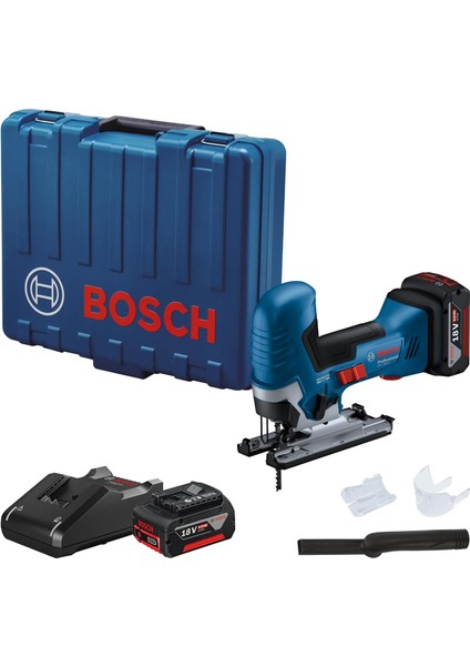 Professional Gst 185 Lı Akülü Dekupaj Testere (18 Volt, 2 x 4,0 Ah Akü, Şarj Cihazı, 0-3.500 Strok/dak, Ahşapta Kesme Derinliği: 125 Mm, Plastik Çanta)