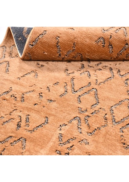 Bovino Geometrik Kahve Pamuk ve Polyester Kaydırmaz Taban Makine Halısı fırsatları
