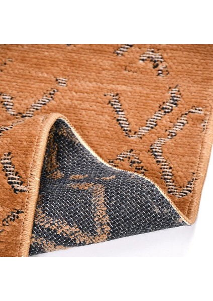 Bovino Geometrik Kahve Pamuk ve Polyester Kaydırmaz Taban Makine Halısı indirimleri