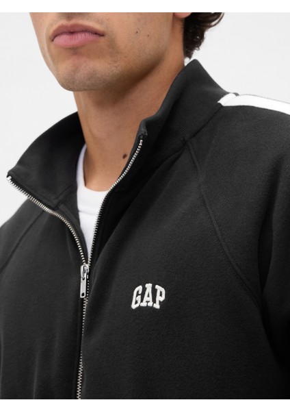 Erkek Siyah Vintagesoft Tam Fermuarlı Track Ceket modelleri