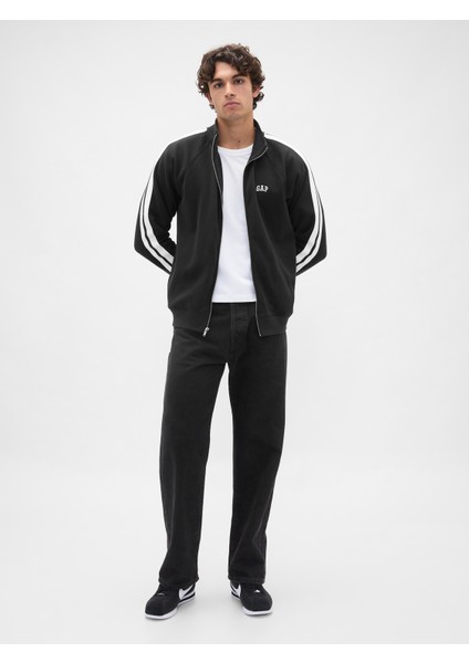 Erkek Siyah Vintagesoft Tam Fermuarlı Track Ceket indirimleri