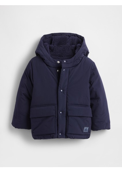 Erkek Bebek Lacivert Cozy Puffer Şişme Mont