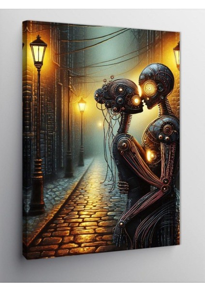 Kanvas Tablo Aşık Robotlar 50 x 70 CNVSDKEY-119452-50-70