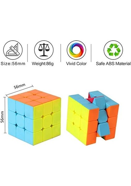 Cube Rubik Zeka Sabır Küpü Neon Renkler 3 x 3 x 3 modelleri