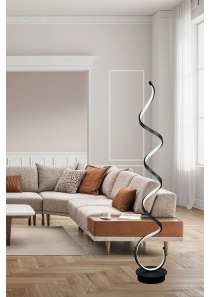 Lara Siyah Renk Modern Tasarım Gün Işığı LED Salon - Yatak Odası LED Lambader