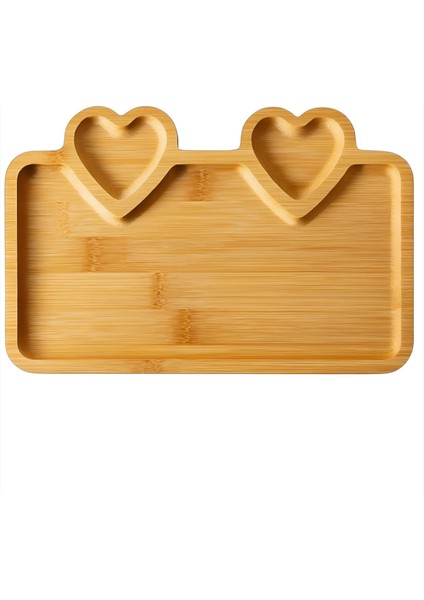 High-Tech Kalpli Bölmeli Bambu Atıştırmalık Tabağı – Kuruyemiş, Lokum ve Kuru Meyve Servis Tepsisi | Ahşap Sunum Tabağı, Türk Kahvesi Yanı Için Şık Sunum