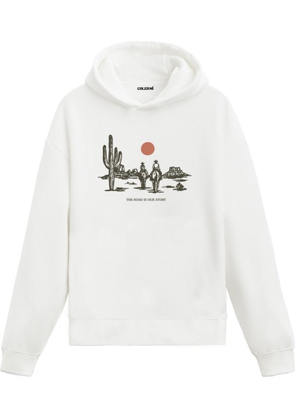 Kovboy Yol Hikayesi Tasarım Hoodie
