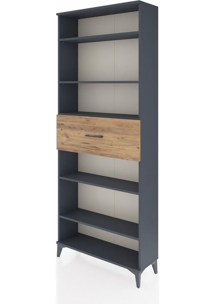 Arges Dolap 5 Raflı Tek Çekmeceli 88X30X221 Antrasit-Çam modelleri