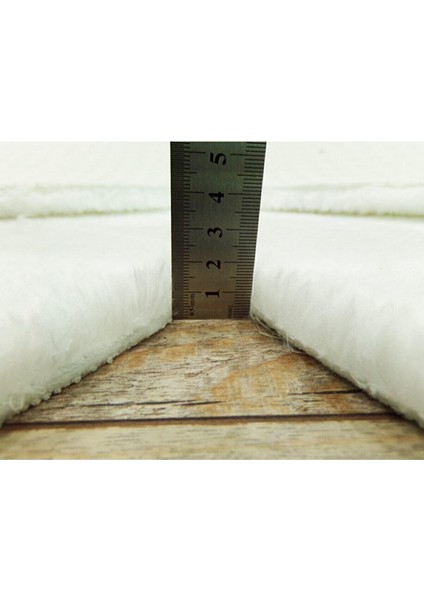 Yumuşak Peluş Yuvarlak Tabanlı Rahat Terlik Bej Beyaz Renk fırsatları