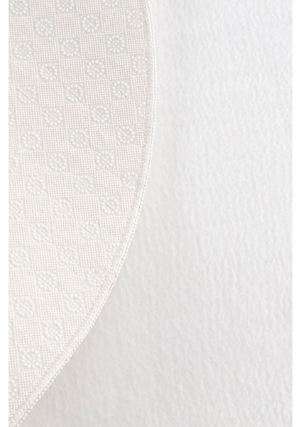 Yumuşak Peluş Yuvarlak Tabanlı Rahat Terlik Bej Beyaz Renk indirimleri