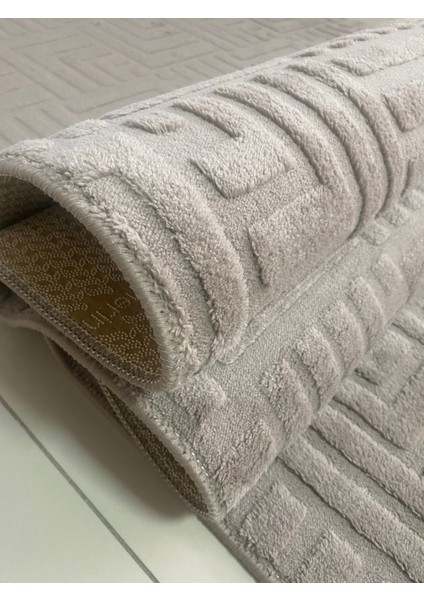 Kaymaz Tabanlı Elit Bukle Mutfak ve Salon Halısı Koyu Bej Kahverengi fırsatları