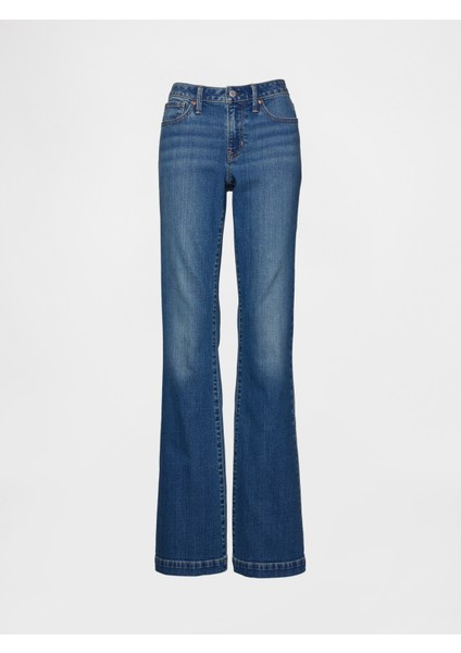 Kadın Denim Mavi Curvy Low Rise Long & Lean Jean Pantolon fiyatları