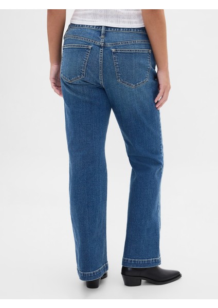 Kadın Denim Mavi Curvy Low Rise Long & Lean Jean Pantolon modelleri