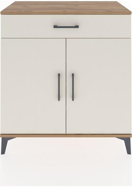 Hyperion Şifonyer 3 Raflı Tek Çekmeceli 2 Kapaklı 88X44X96 Çam-Aytaşı