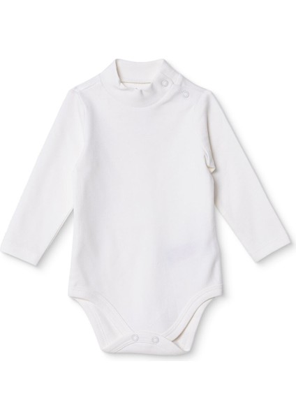 Erkek Bebek Uzun Kol Body Interlok Çıtçıtlı Yaka Uzun Kol