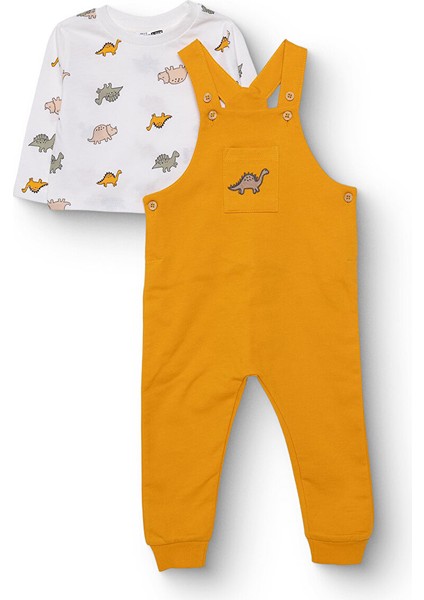 Erkek Bebek Salopet-Sweatshirt Iki Iplik Bisiklet Yaka Uzun Kol Reçme Paça