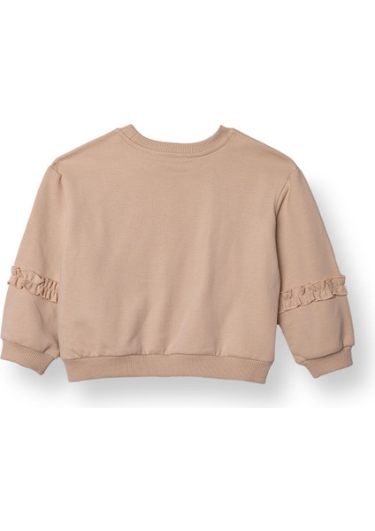 Kız Bebek Teddy Bear Sweatshirt Iki Iplik Bisiklet Yaka Uzun Kol fiyatları