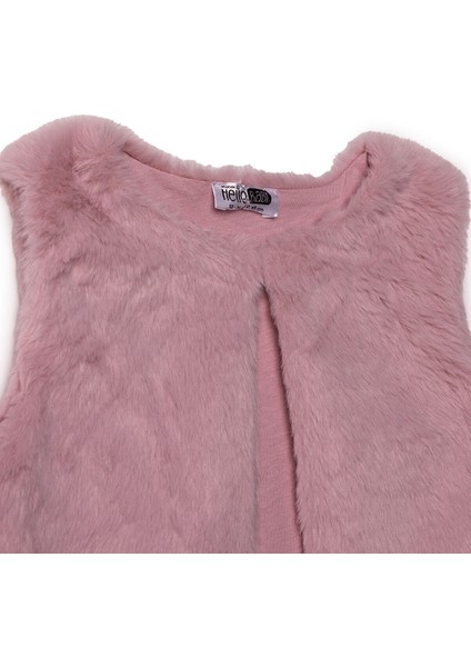 Kız Bebek Chic Yelek Bisiklet Yaka Kısa Kol modelleri