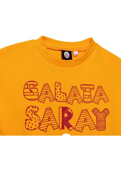 Unisex Galatasaray Sweatshirt Iki Iplik Bisiklet Yaka Uzun Kol modelleri