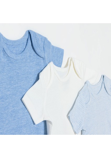 Erkek Bebek 3lü Atlet Body Ribana Bisiklet Yaka Kısa Kol modelleri