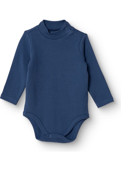 Erkek Bebek Uzun Kol Body Interlok Çıtçıtlı Yaka Uzun Kol