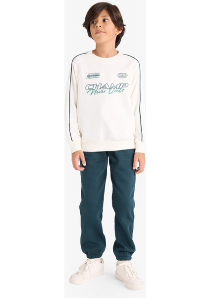 Erkek Çocuk 2'li Takım Baskılı Sweatshirt Eşofman Altı G3661A825AU fiyatları