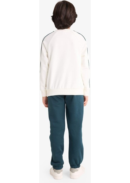 Erkek Çocuk 2'li Takım Baskılı Sweatshirt Eşofman Altı G3661A825AU