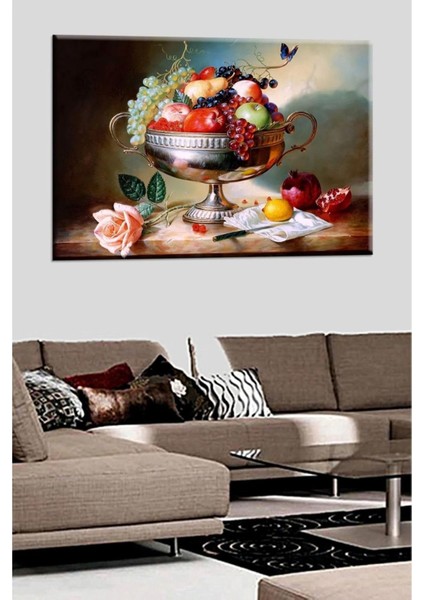 Kanvas Tablo Meyve Tabağı Dekoratif Kanvas Tablo 70 x 100