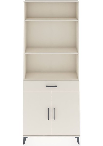 Arges Dolap 4 Raflı Tek Çekmeceli 2 Kapaklı 88X30X221 Aytaşı-Aytaşı