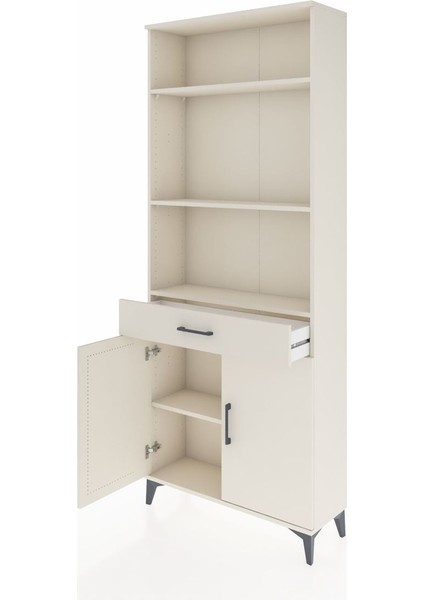 Arges Dolap 4 Raflı Tek Çekmeceli 2 Kapaklı 88X30X221 Aytaşı-Aytaşı fırsatları