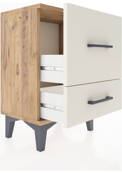 Arges Komodin 2 Çekmeceli 44X30X64 Çam-Aytaşı fırsatları