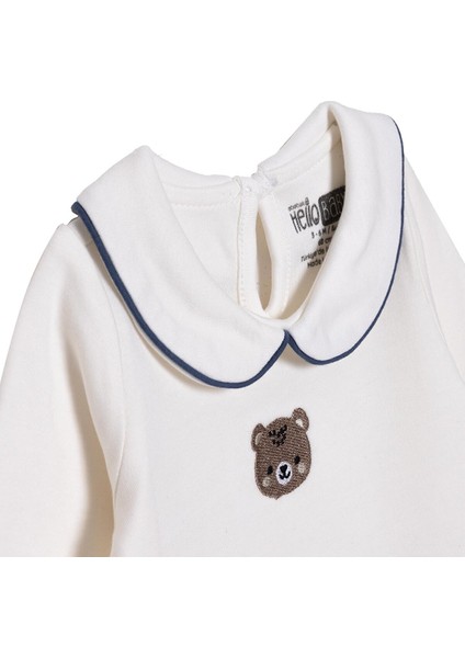 Erkek Bebek Uzun Kol Body Interlok Bebe Yaka modelleri