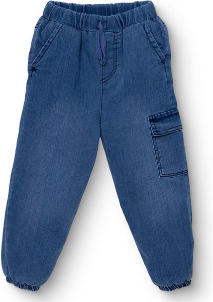 Erkek Bebek Mountain Explorer Denim Pantolon Lastikli Paça