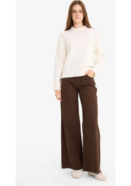 Oversize Geniş Kalıp Bisiklet Yaka Triko Kazak R6044AZ25WN fiyatları