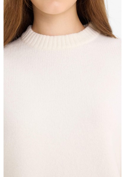 Oversize Geniş Kalıp Bisiklet Yaka Triko Kazak R6044AZ25WN indirimleri