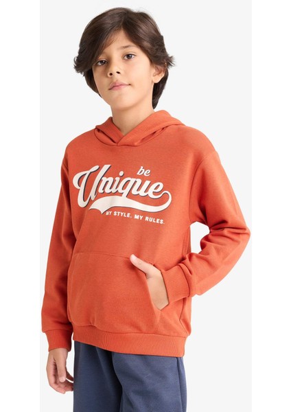 Erkek Çocuk 2'li Takım Kapüşonlu Baskılı Sweatshirt Eşofman Altı G3662A825AU fırsatları