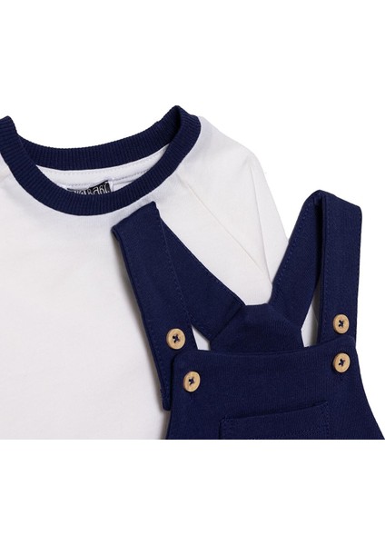 Erkek Bebek Salopet-Sweatshirt Iki Iplik Bisiklet Yaka Uzun Kol Reçme Paça modelleri