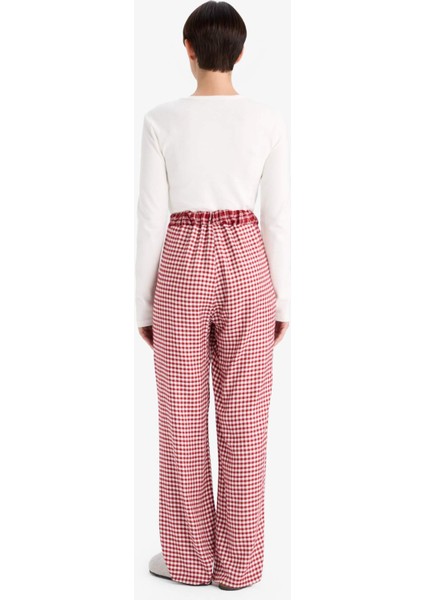 Regular Fit Uzun Kareli Pijama Altı-Fall in Love G0367AX25AU